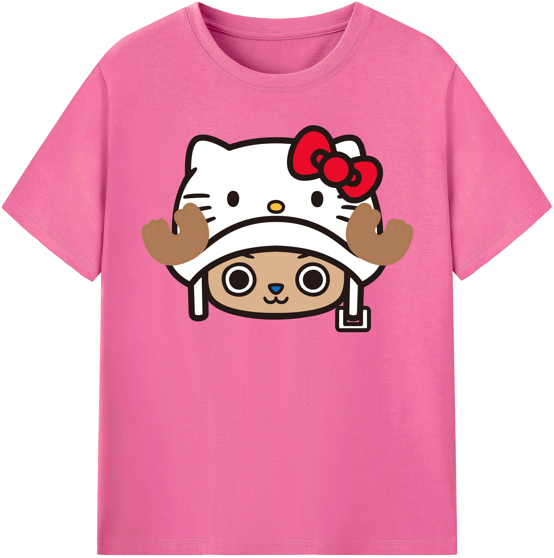 （画像用） Hello Kitty ハローキティ レディースカジュアルプリントTシャツ（綿100％）